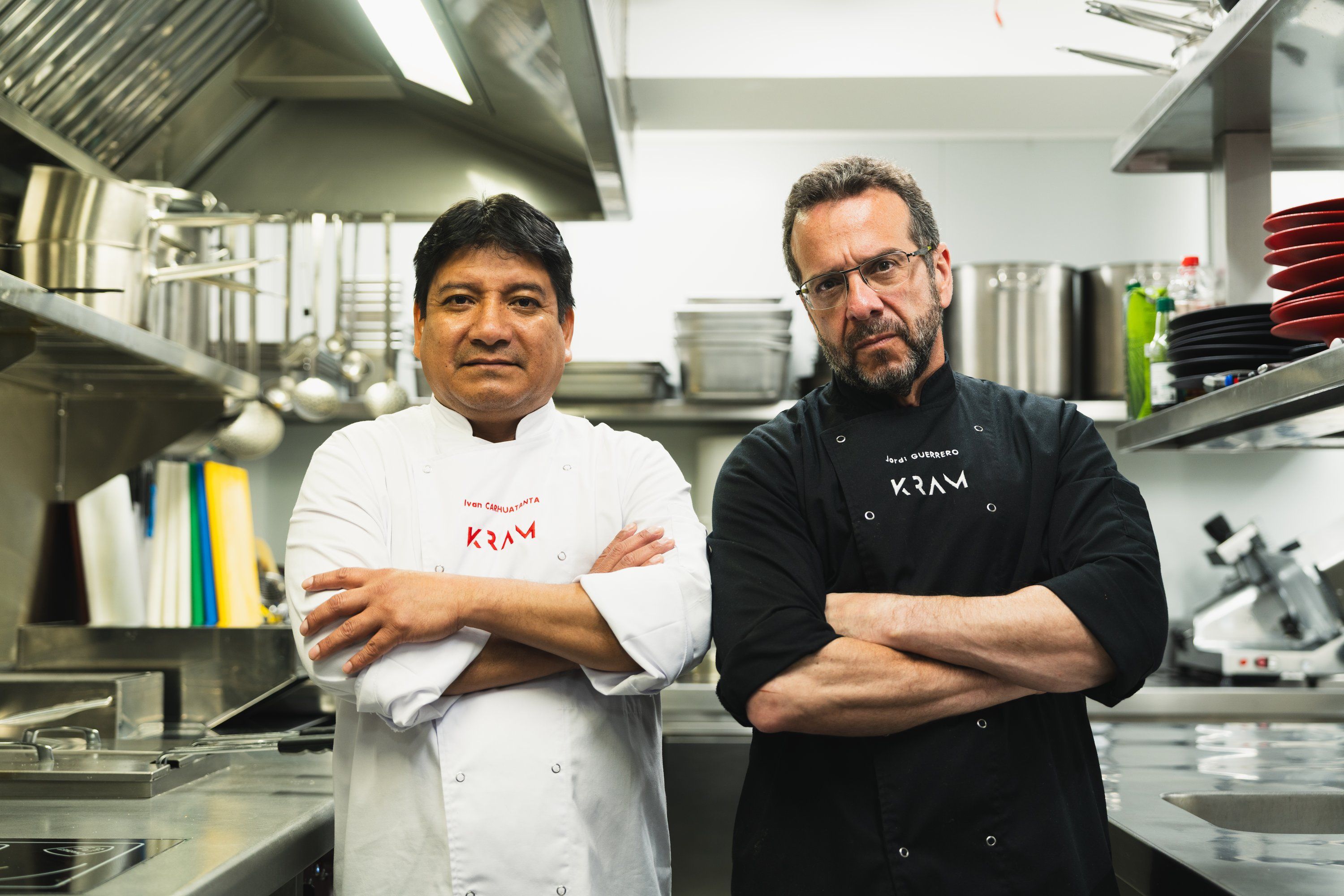 KRAM's chefs in the restaurant kitchen